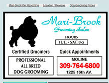 Tablet Screenshot of mari-brook-pet-dog-grooming-moline-il-qc.com